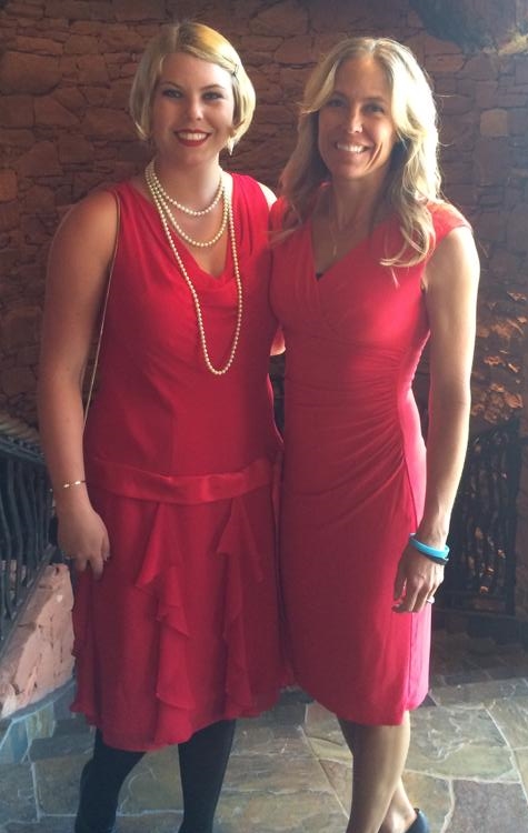 The glammed-up me, with my beautiful daughter Saya.