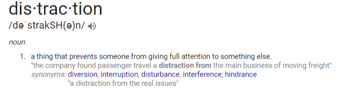 Avoiding Distractions