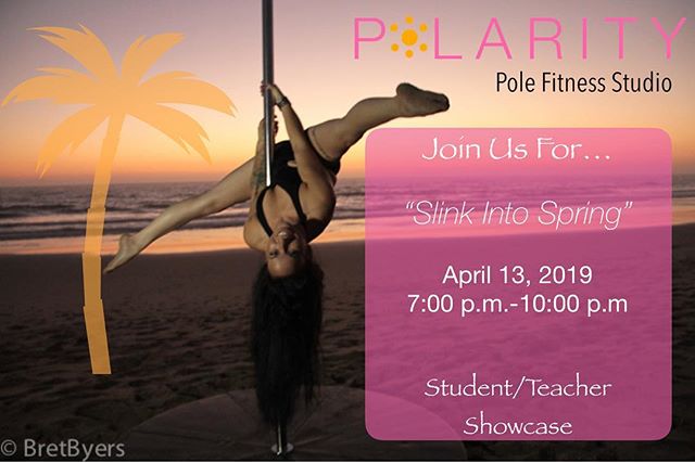 #springisintheair ‼️ Are you ready to see what our #poletes have been working on. Join us on April 13, 2019 at 7:00 p.m. follow the link in our bio to grab your tickets ‼️