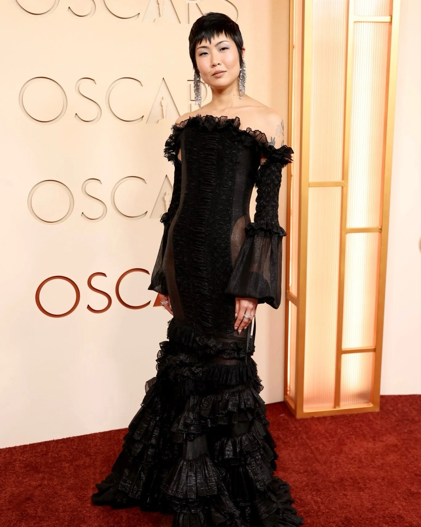 Baby&rsquo;s first #Oscars! Congratulations to @mayonnaisehong and @kpopdemonhuntersnetflix on last night&rsquo;s WINS! 🏆

May wears archival @roberto_cavalli / Earrings by @ysl / Jewels by @spinellikilcollin @jane_jones_la / Shoes by Tom Ford for @