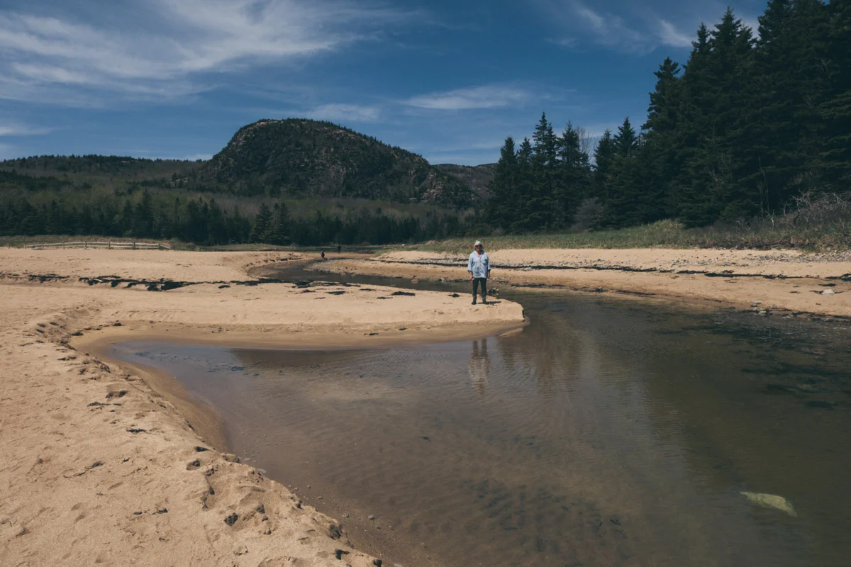 Mom at Sand Beach