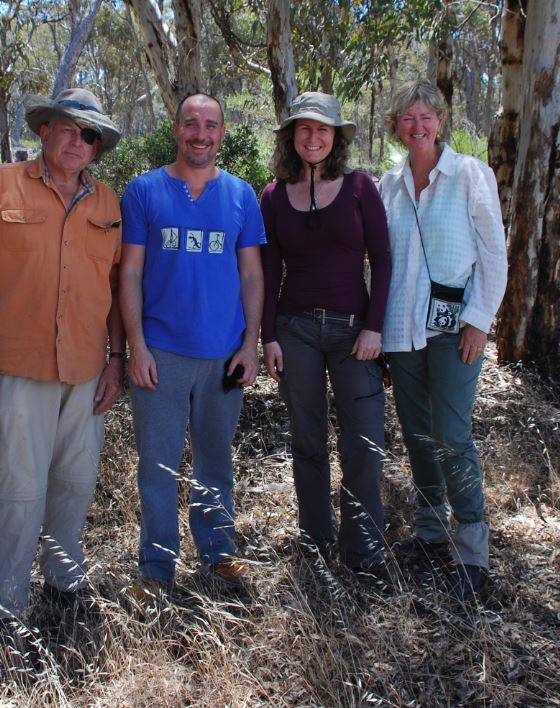 Project Numbats committed dig survey team; Chris Murphy, Jimmy Lamb, Yvette Adams and Deb Walker