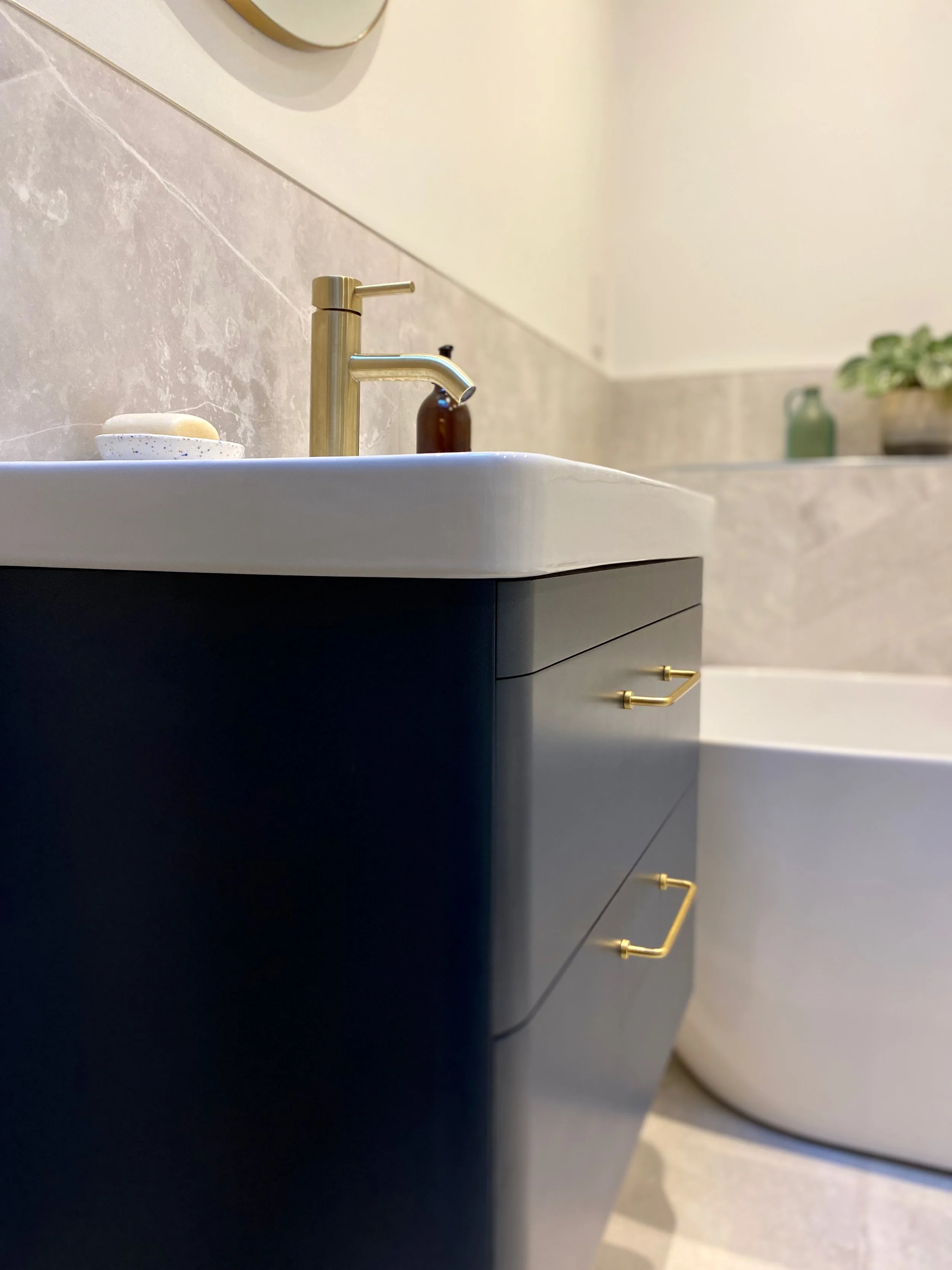 Bathroom with Brushed Brass Taps and Crittal Shower - 4.jpeg