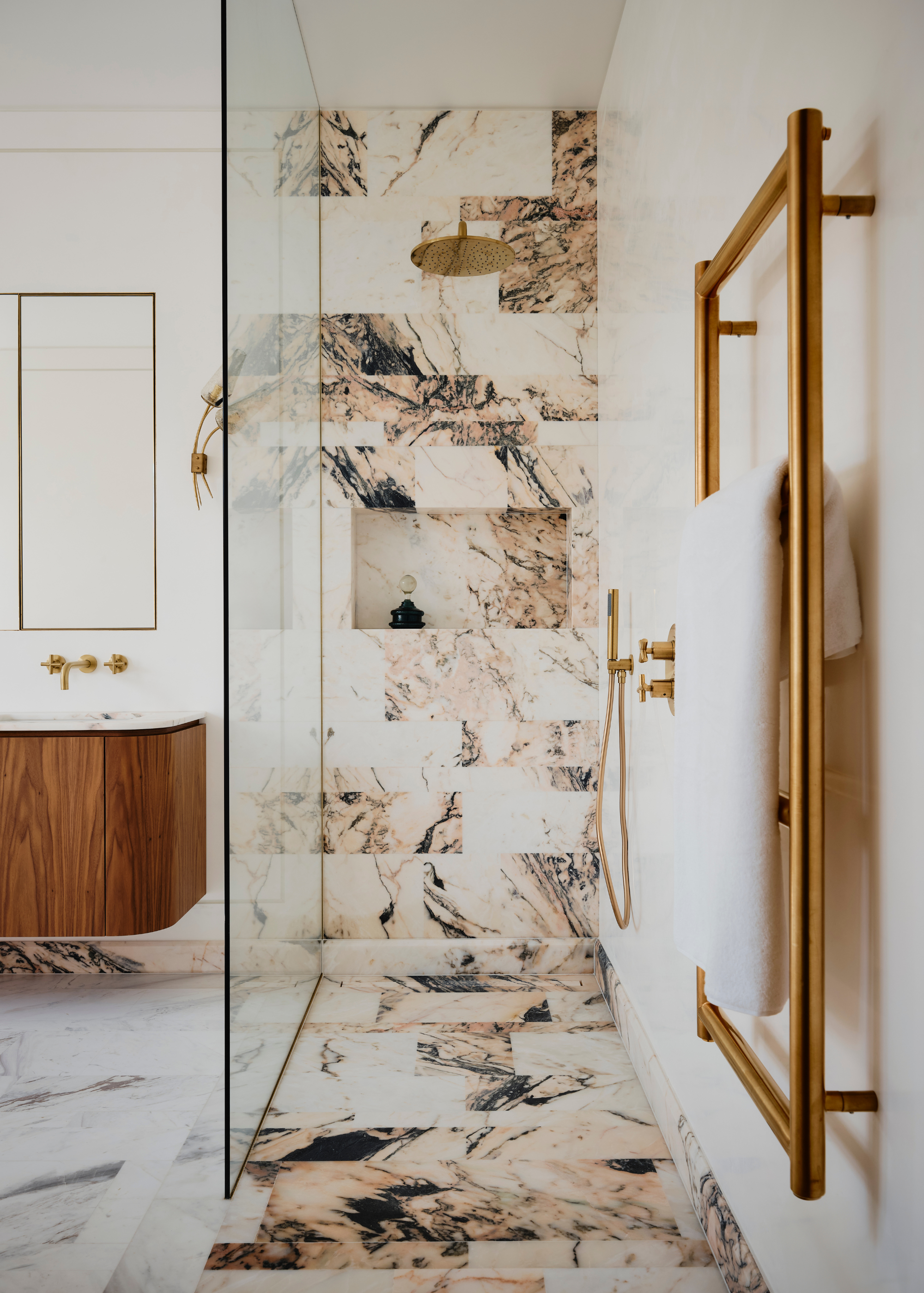 Calacatta marble bathroom design and installation Hampton UK.png
