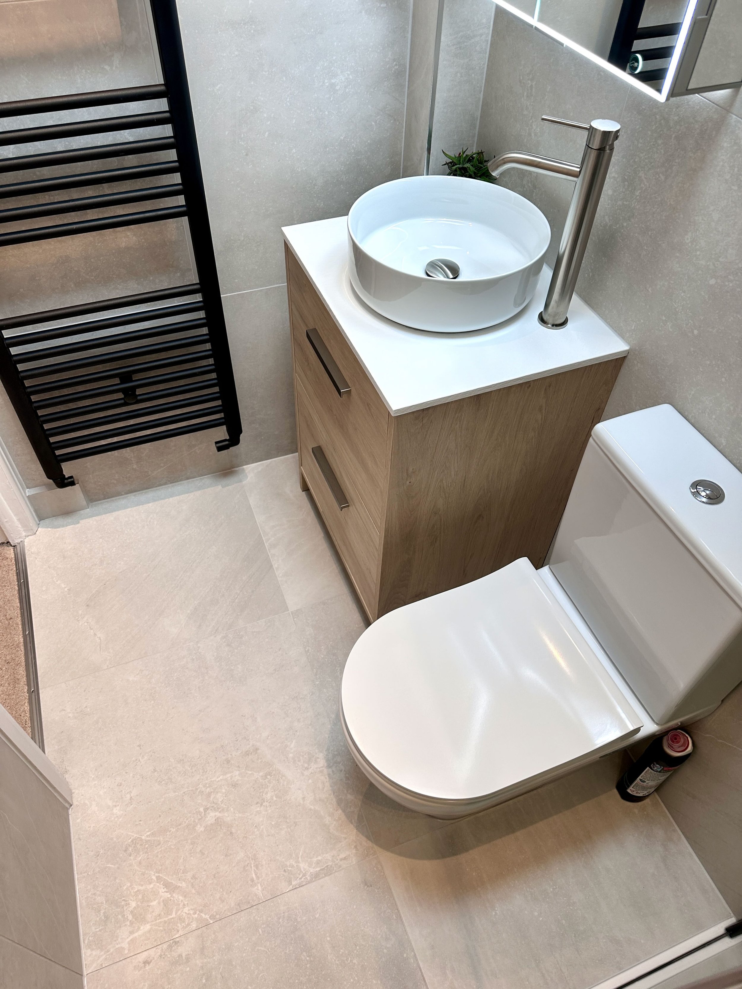 Kingston-Upon-Thames bathropom design supply and installation green tiles brushed nickel - 13.jpeg