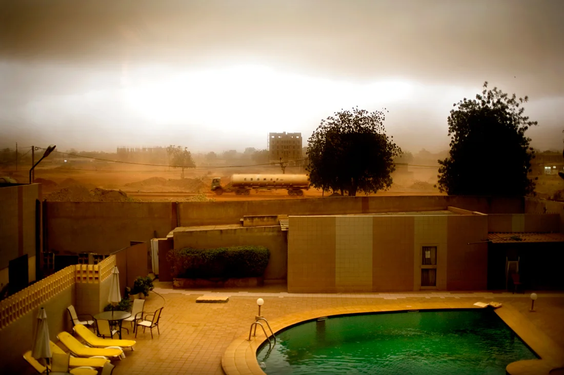 Ouagadougou, Burkina Faso. Start of a heavy thunderstorm.