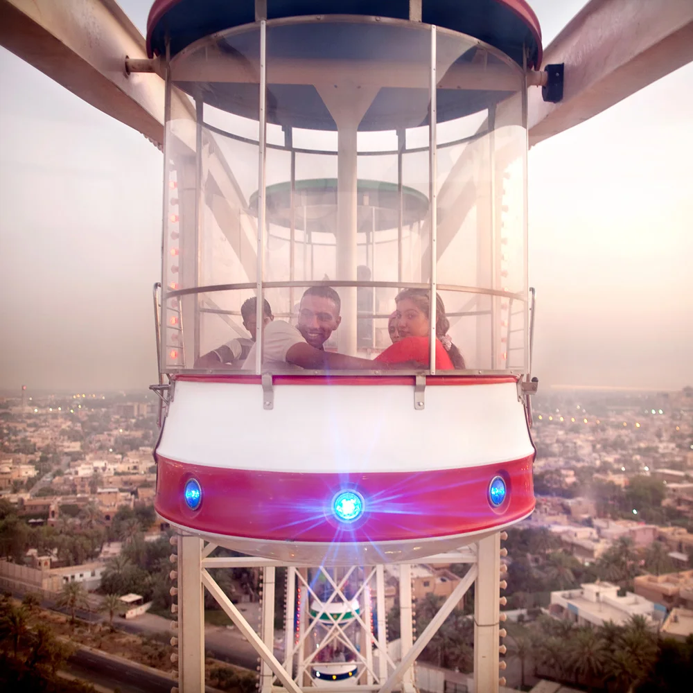 The big wheel in Zawra Park. Baghdadi families like to come here during the weekend.
