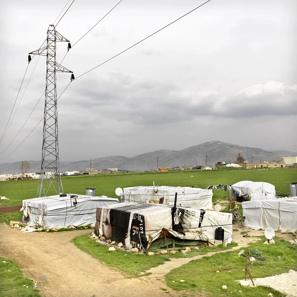 One of the many camps in the Bekaa Valley