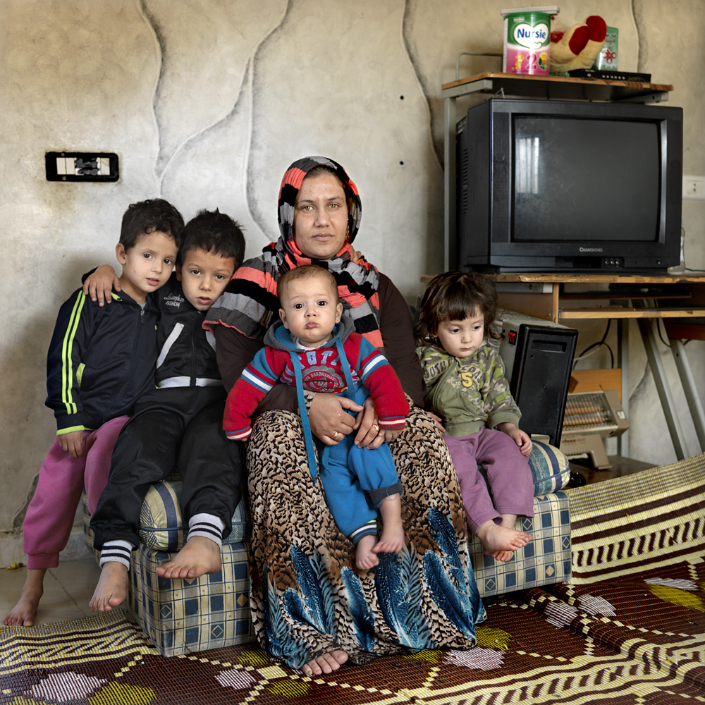 Raghida with her children Abed, Ali, Ahmad and Fady.