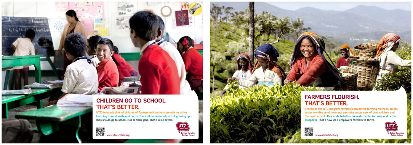  Campaign for coffee, tea and cocoa for quality mark UTZ Certified | Ghana, India and Colombia |  UTZ Certified  