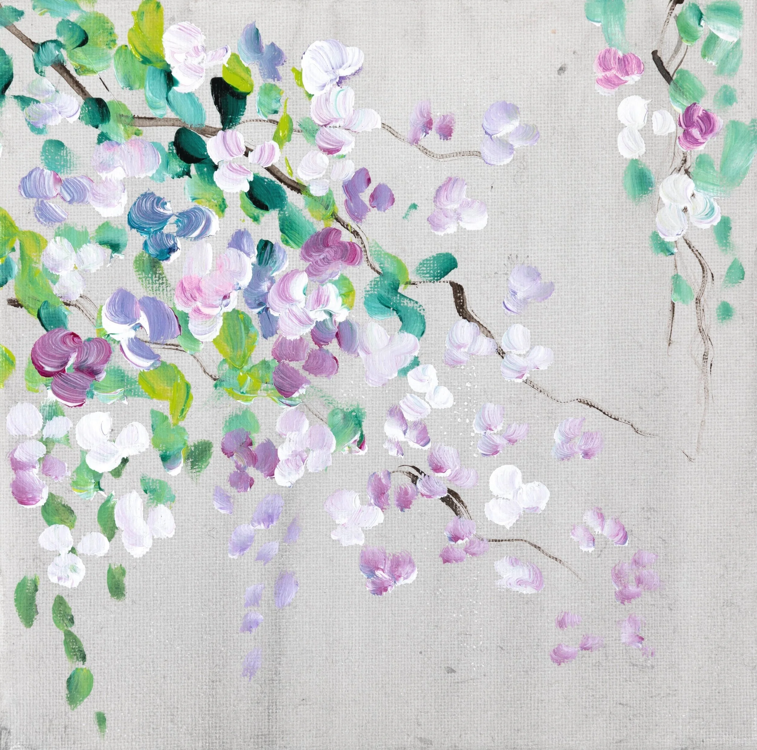 "Surface, far below" (Original Painting) 44x44cm