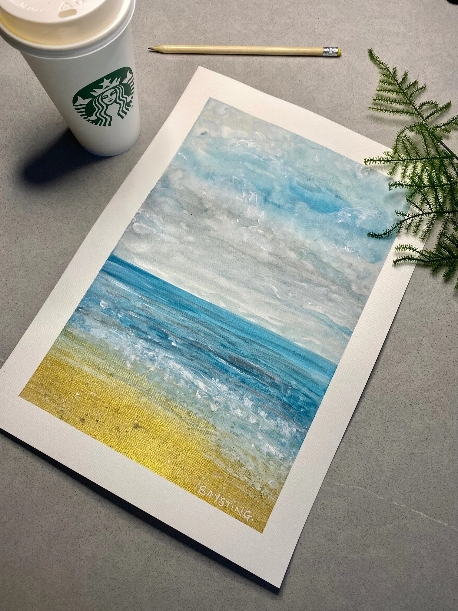 "Slowly rush in & put me at ease" (original painting)