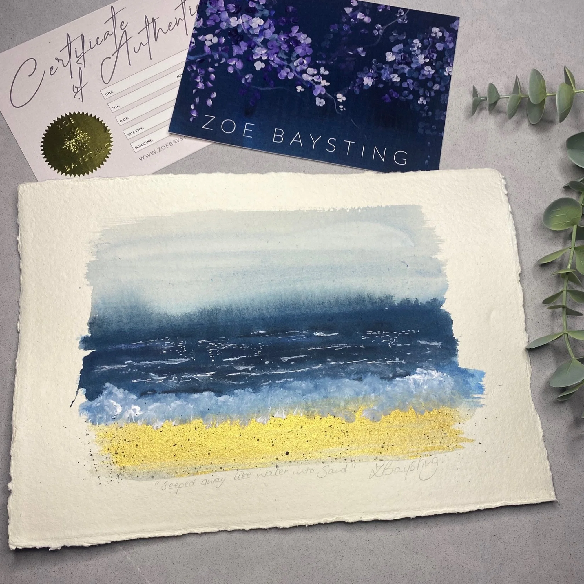 "Seeped away like water into sand.." - original painting