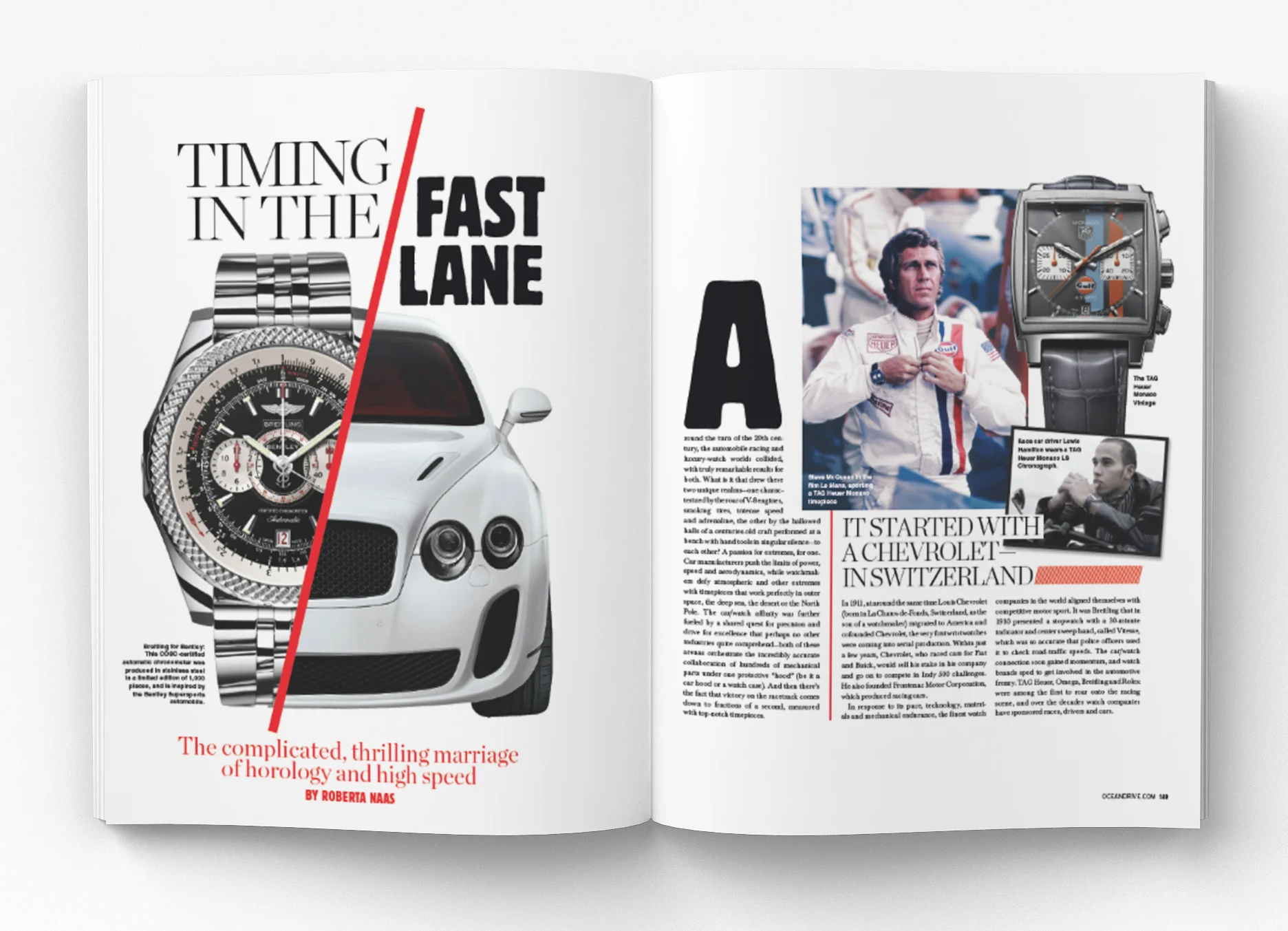 Feature design, Ocean Drive magazine