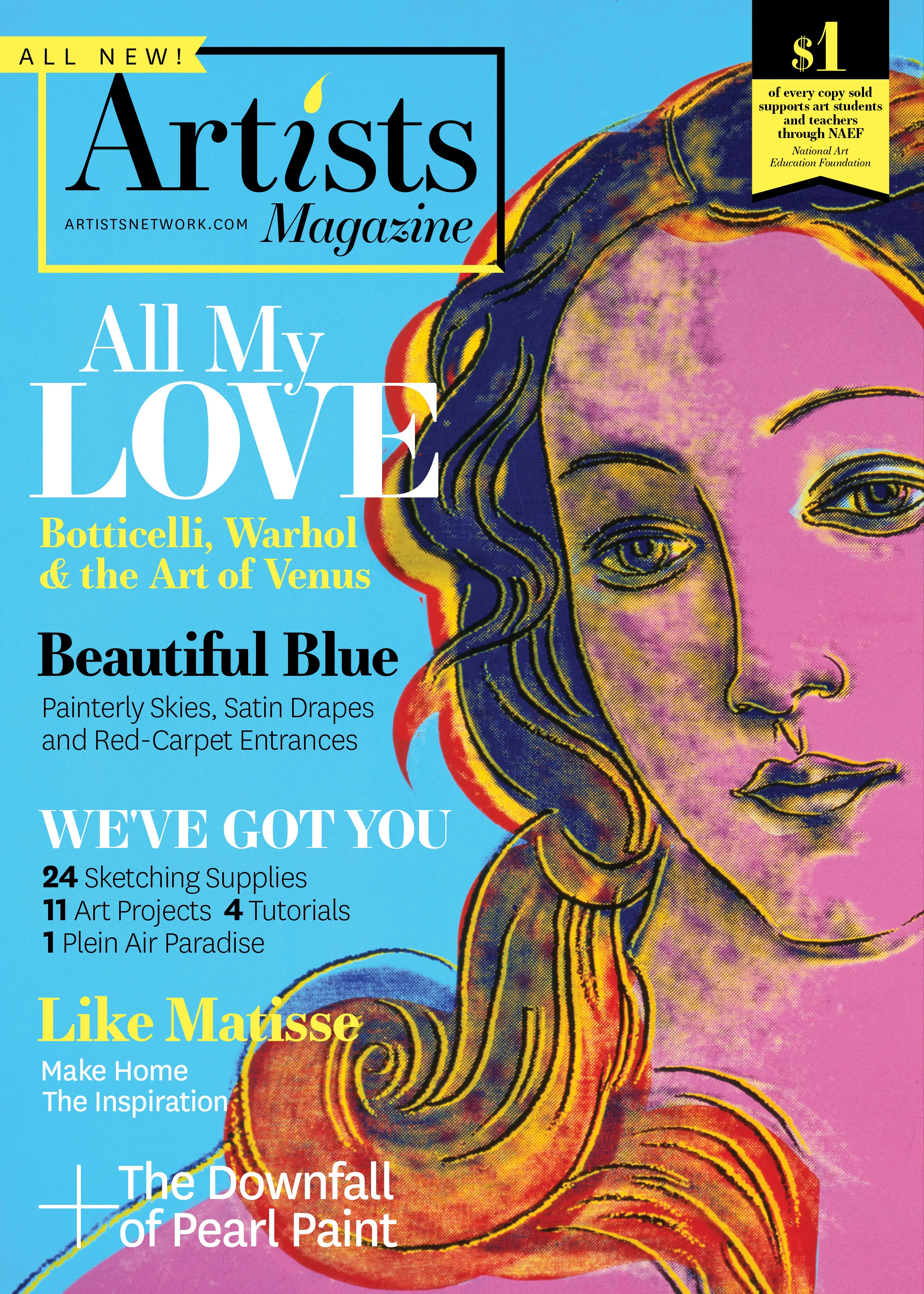 Relaunch issue of Artists Magazine