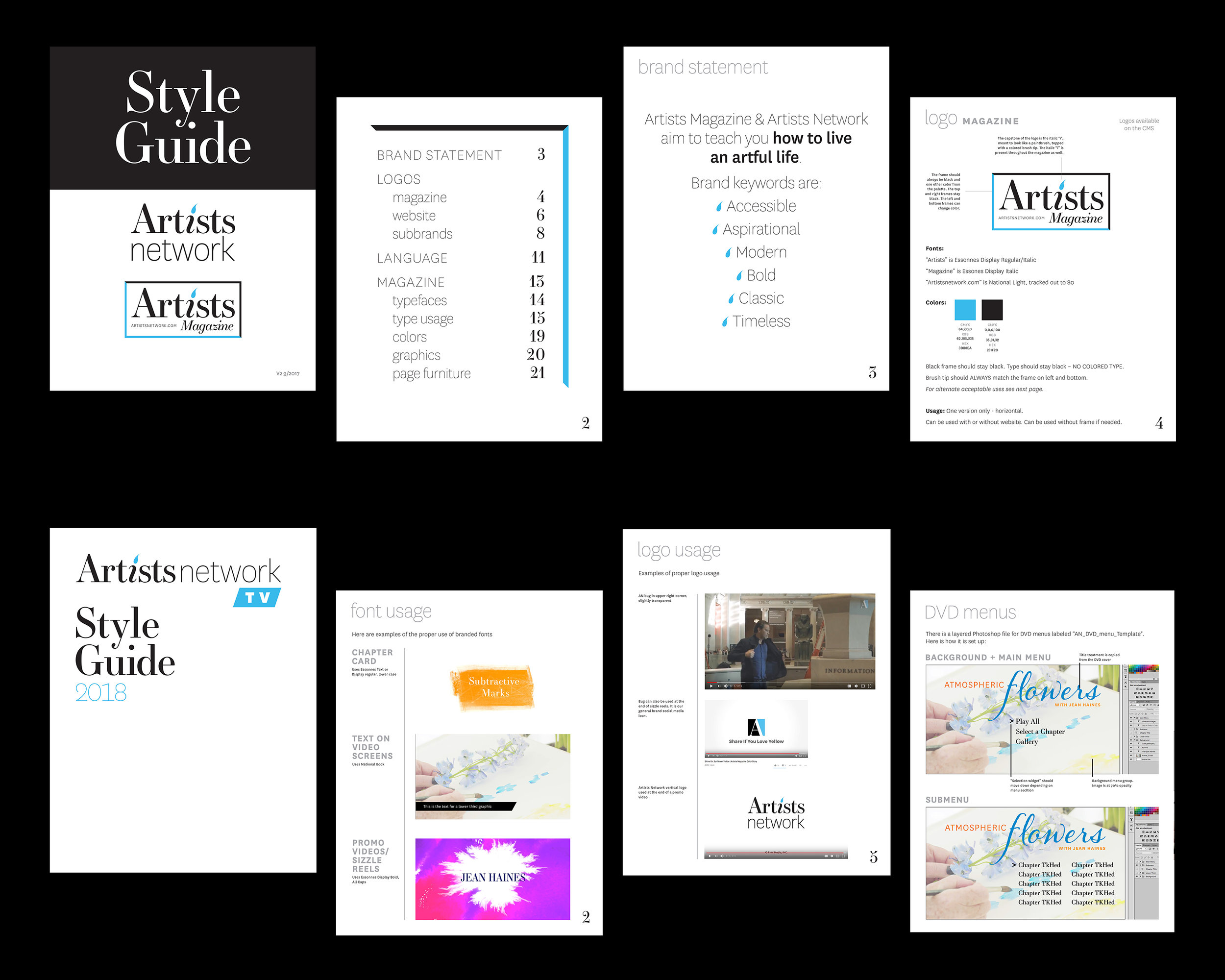 From there I created a branding style guide and a video style guide and distributed these company-wide. I was the point person for all Fine Art branding questions.