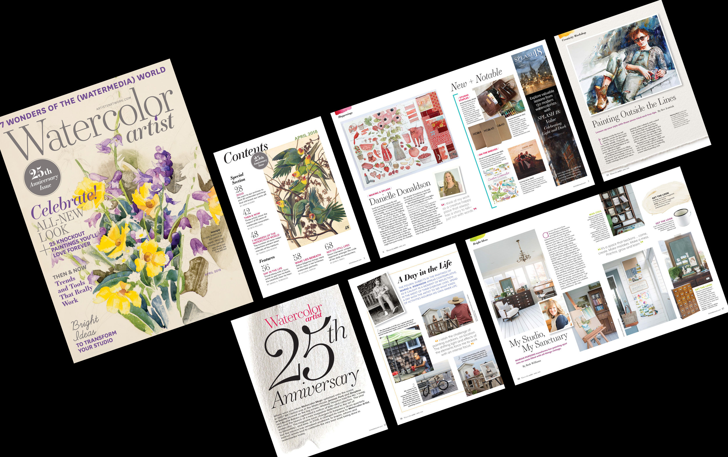 Following the success of Artists Magazine, I redesigned Watercolor Artist (40,000 circulation), working with an edit team in Cincinnati. I handed off the reins to them post-launch.