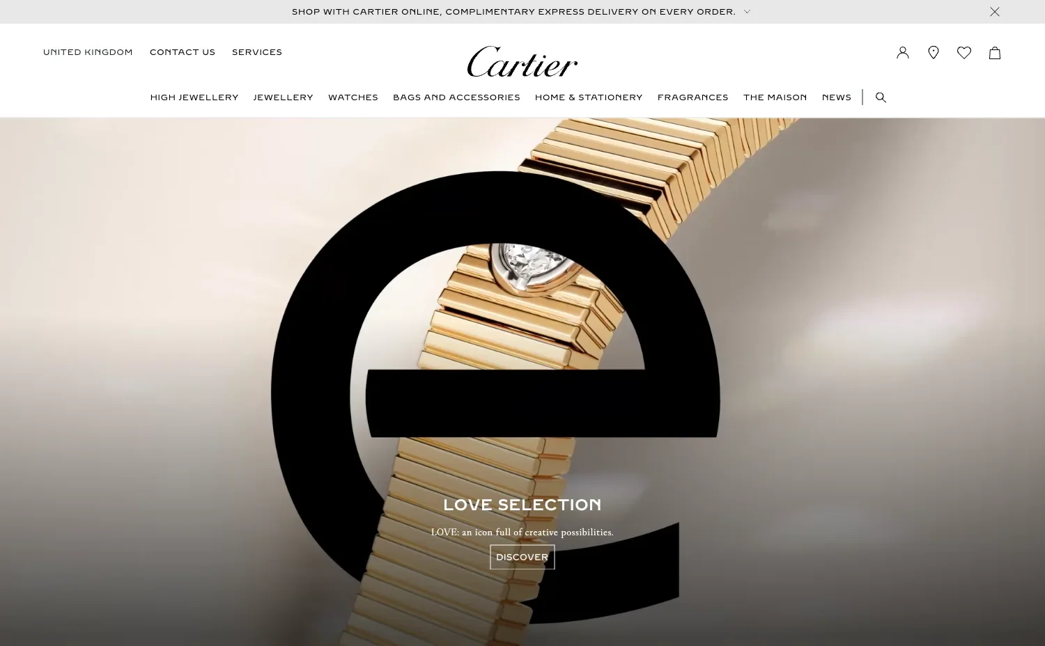 cartier jewellery website design