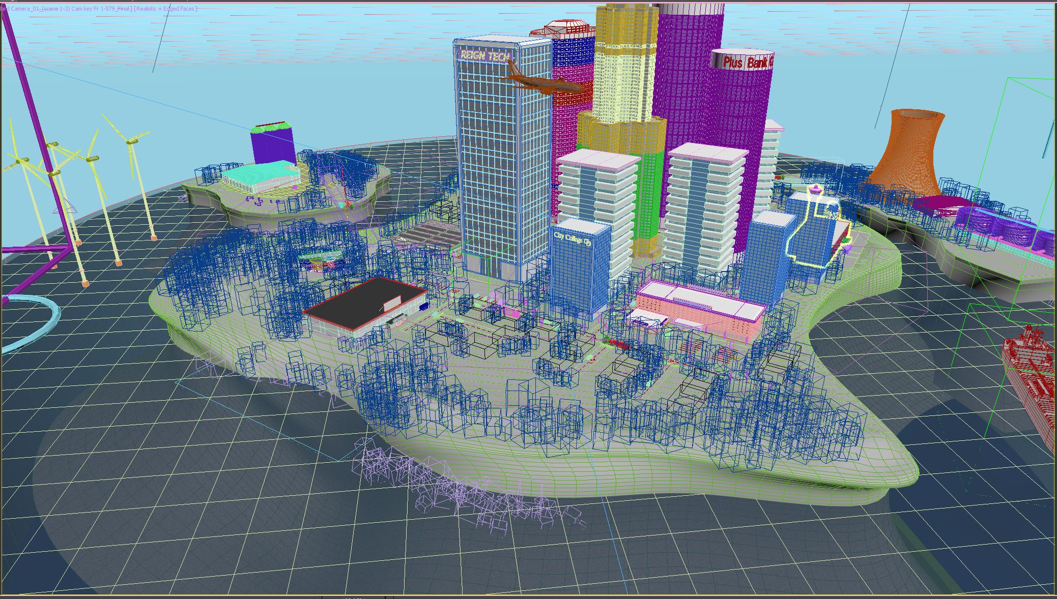3D city mesh prior as seen from the designers perspecitve.