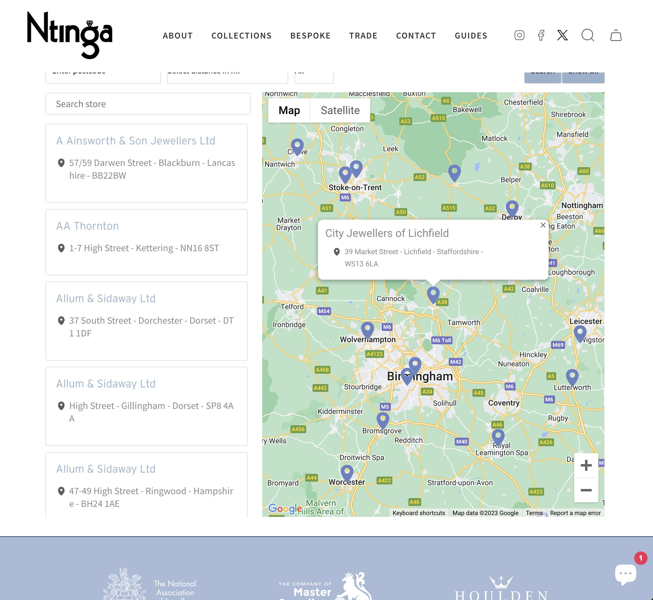 Ntinga Shopify Stockists App