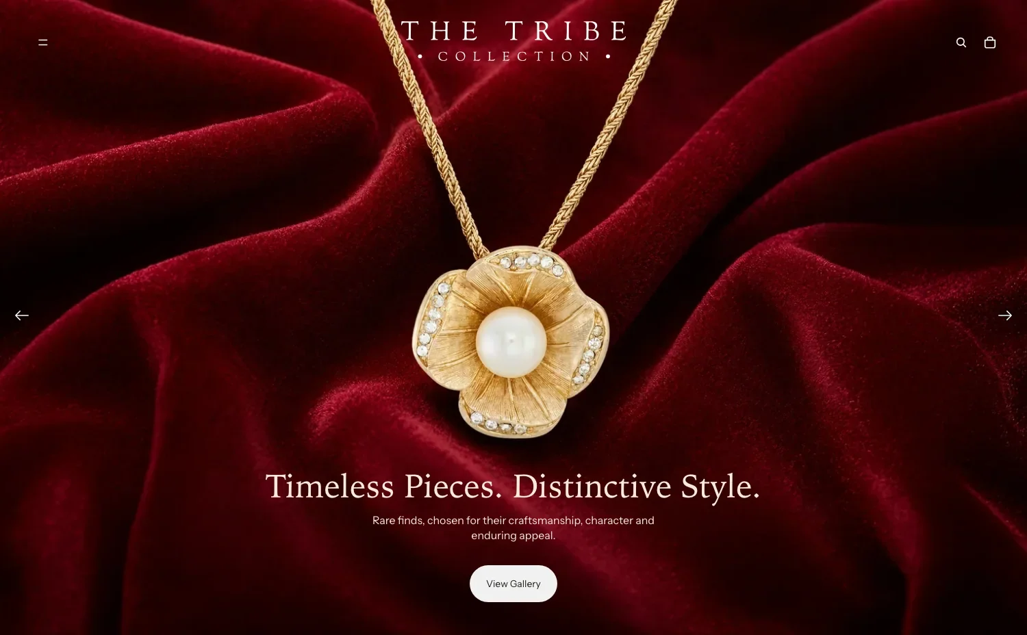 The tribe collection Jewellery Website Design