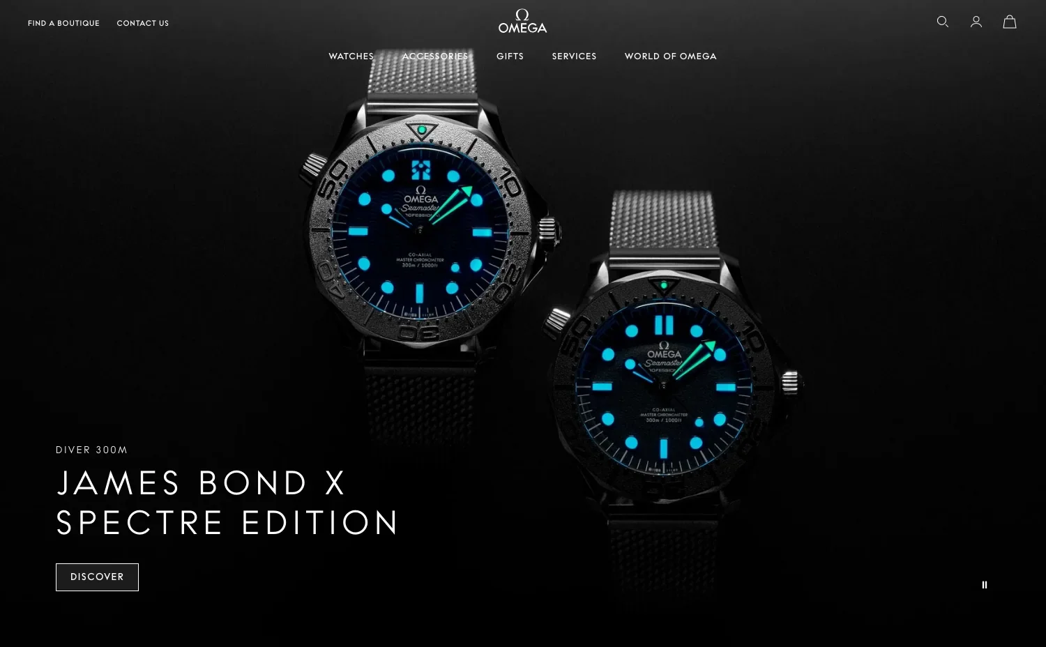 omega watch Website Design