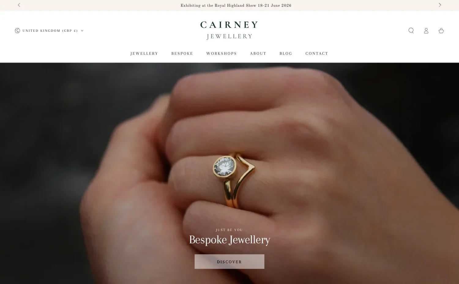 cairney jewellery website design