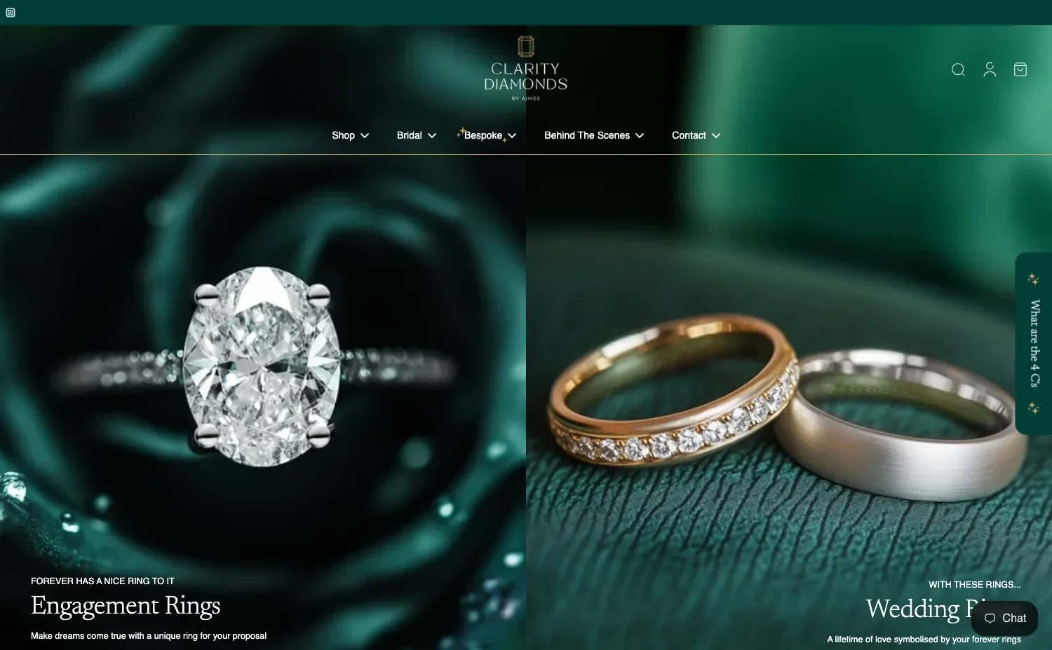 clarity diamonds Jewellery Website Design