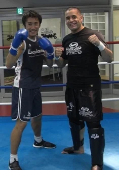 Training Koichi Nishimura for his Boxing match