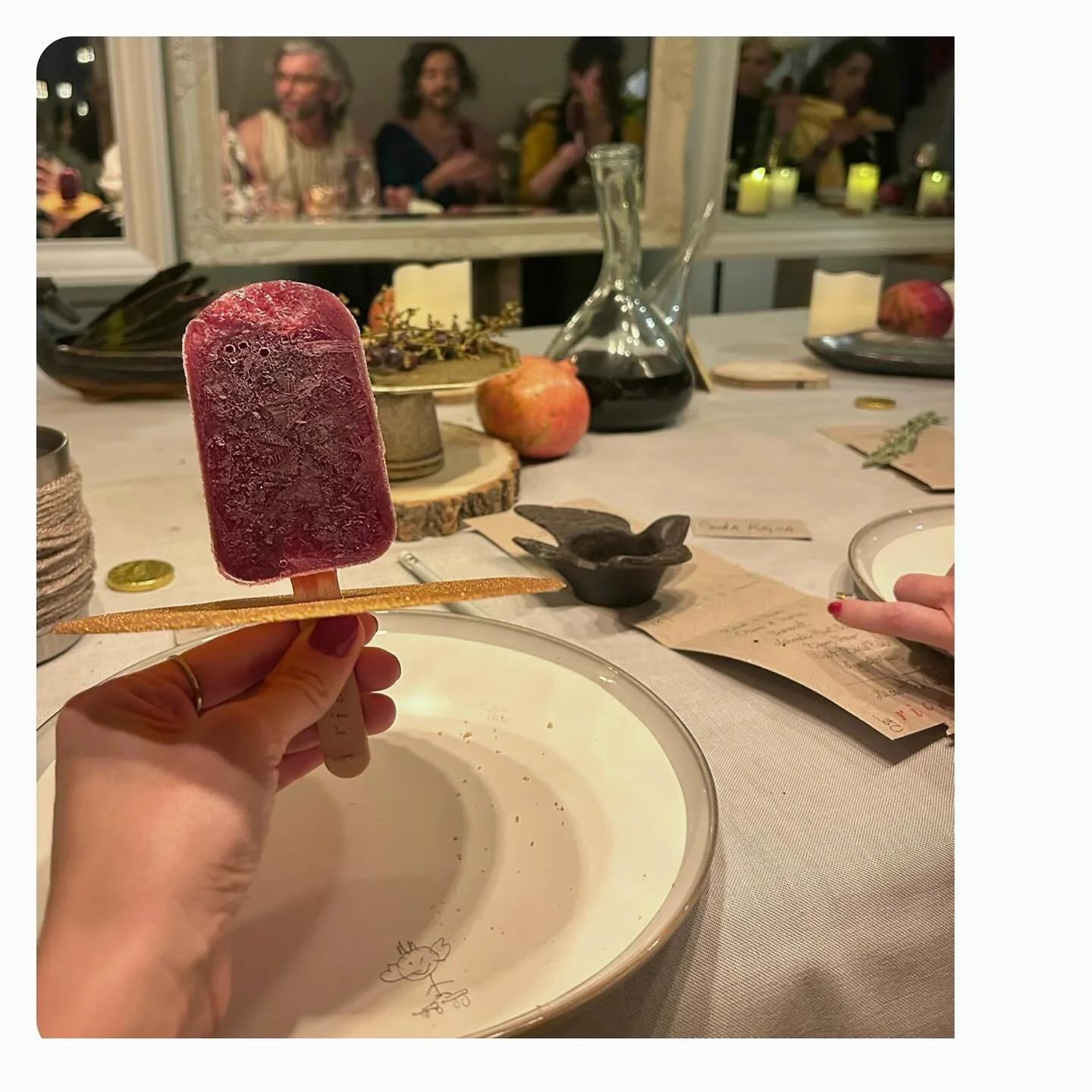 The Last Supper: Part 3/3 :  And then came dessert.
The final act, the sweet salvation. The dessert&ldquo;For Our Sins.&rdquo;

It unfolded in four acts, like a well-paced gospel with a surprise ending.

ACT I: The Popsicle (The Blood)
A deep red pop