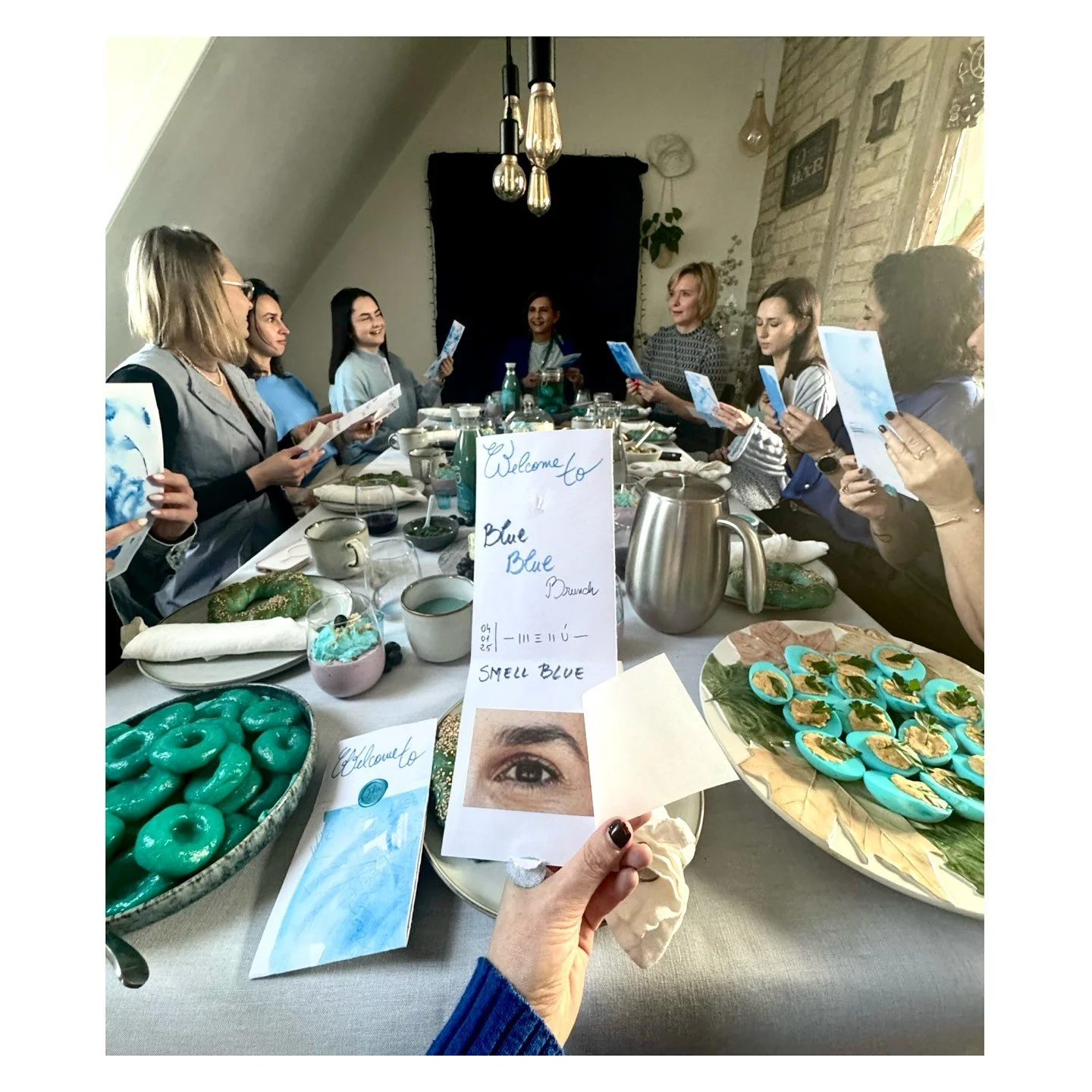 🌊 Part 5/5: The Ritual &ndash; Eyes, Reflection &amp; A New Way to See Blue

At the heart of our Blue Blue Brunch was a ritual I didn&rsquo;t fully know how to explain&mdash;until it happened.

Instead of the usual menus (containing foods &amp; dish