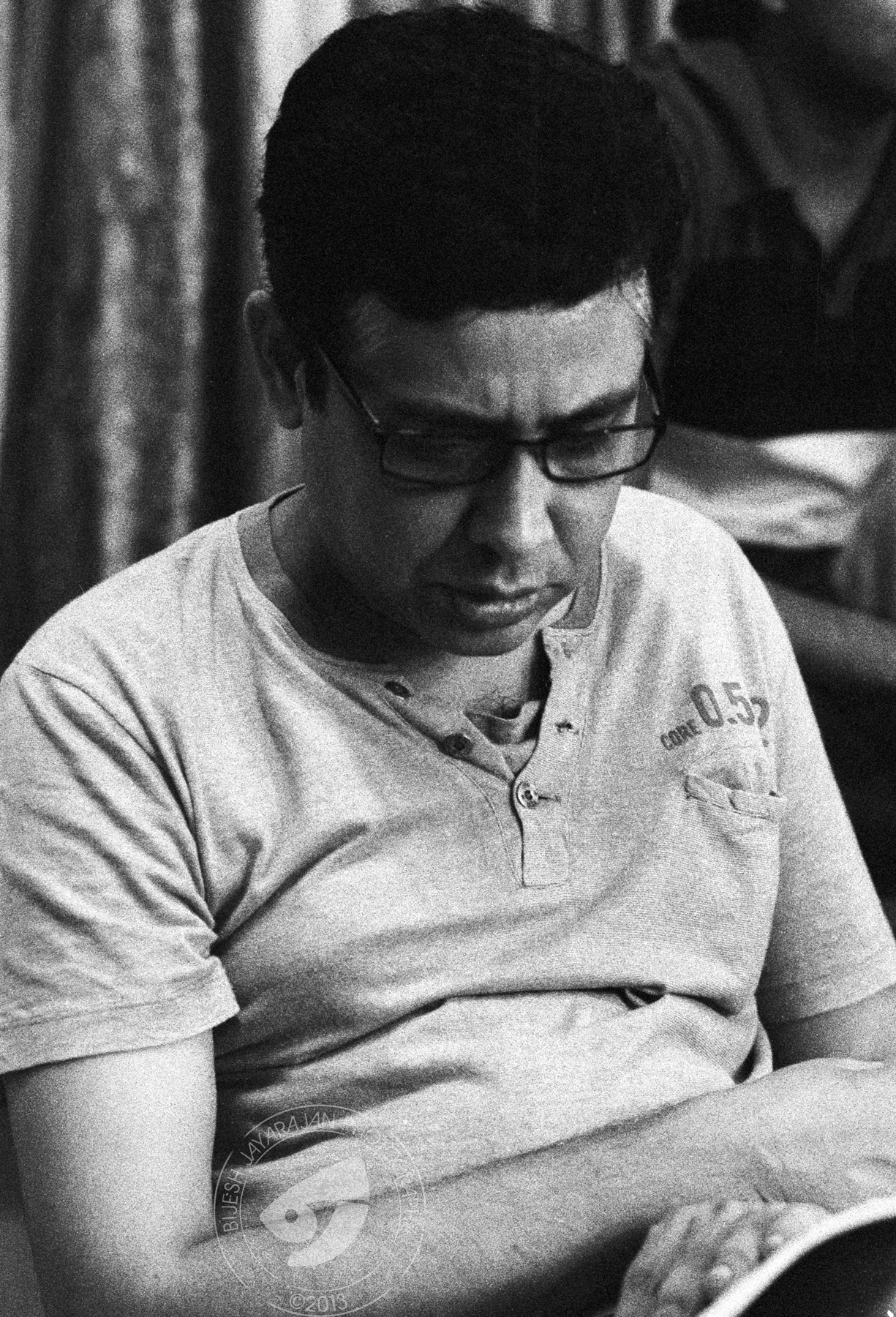 Himanshu Tyagi, before the the first show of Mahesh Dattani's play Final Solutions, Mumbai by Zaahir.