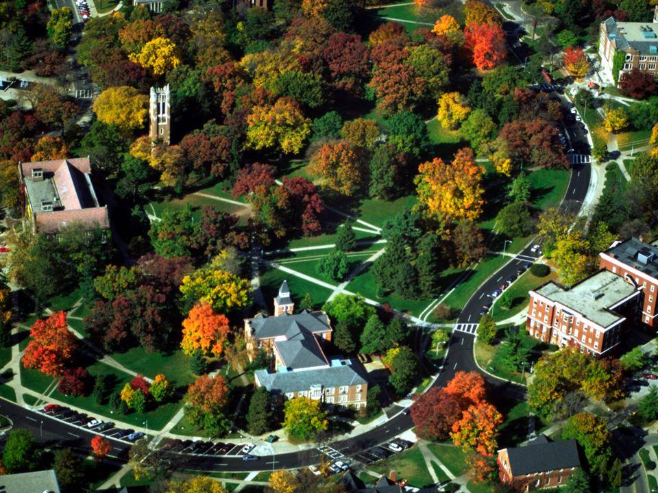 Michigan State University campus aerial photo