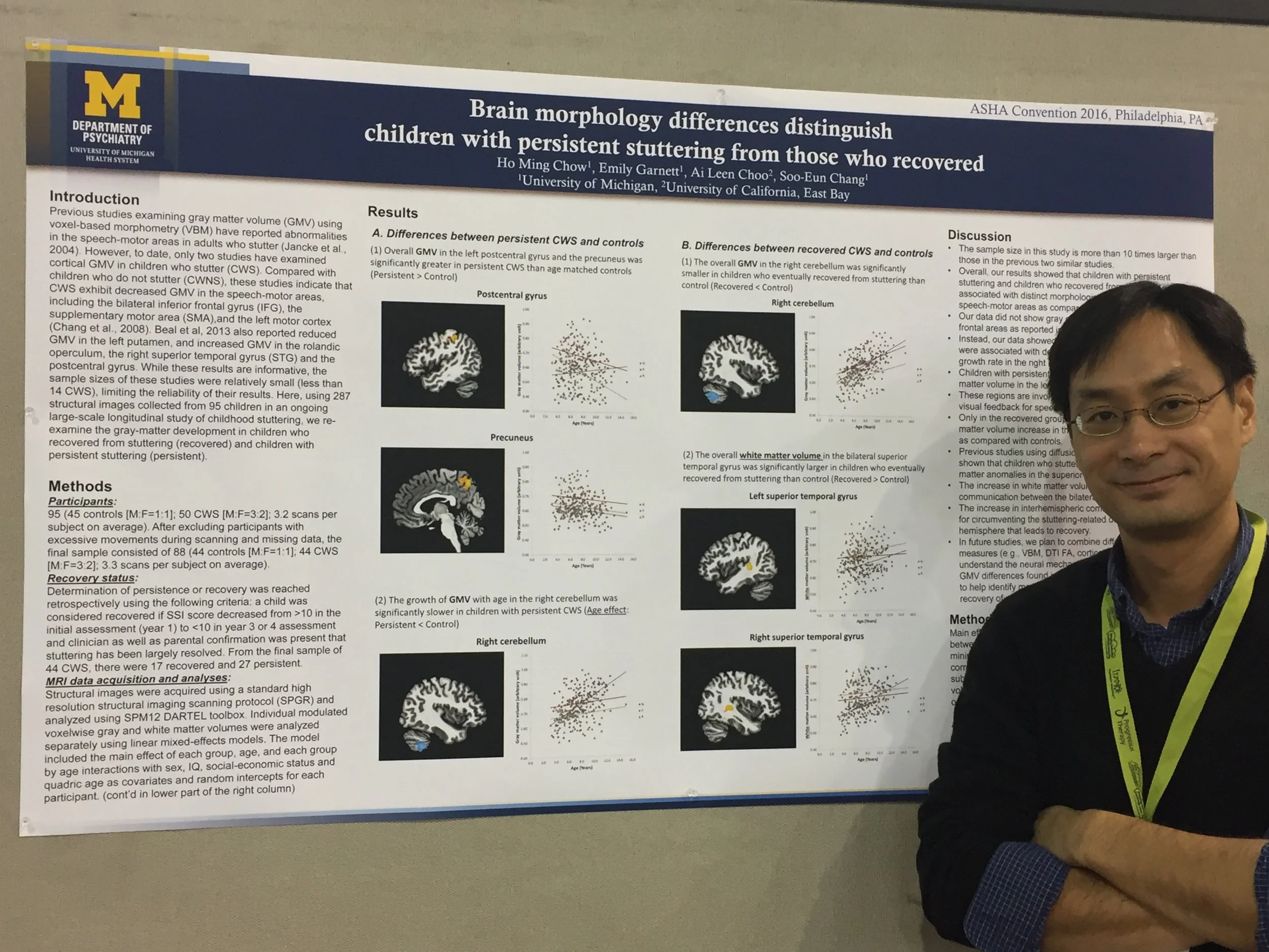 Ho Ming Chow presenting his poster at ASHA2016