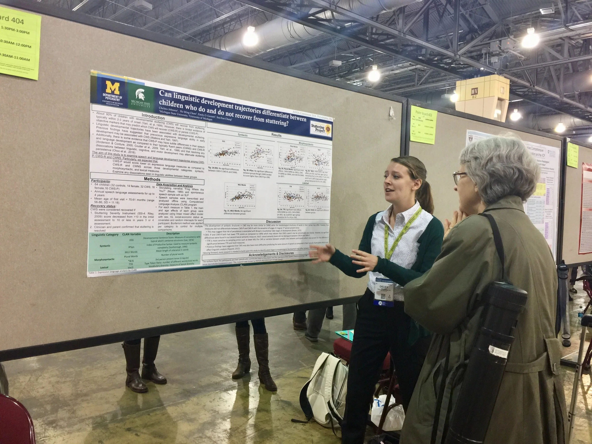 Chelsea Johnson in action at her poster at ASHA2016