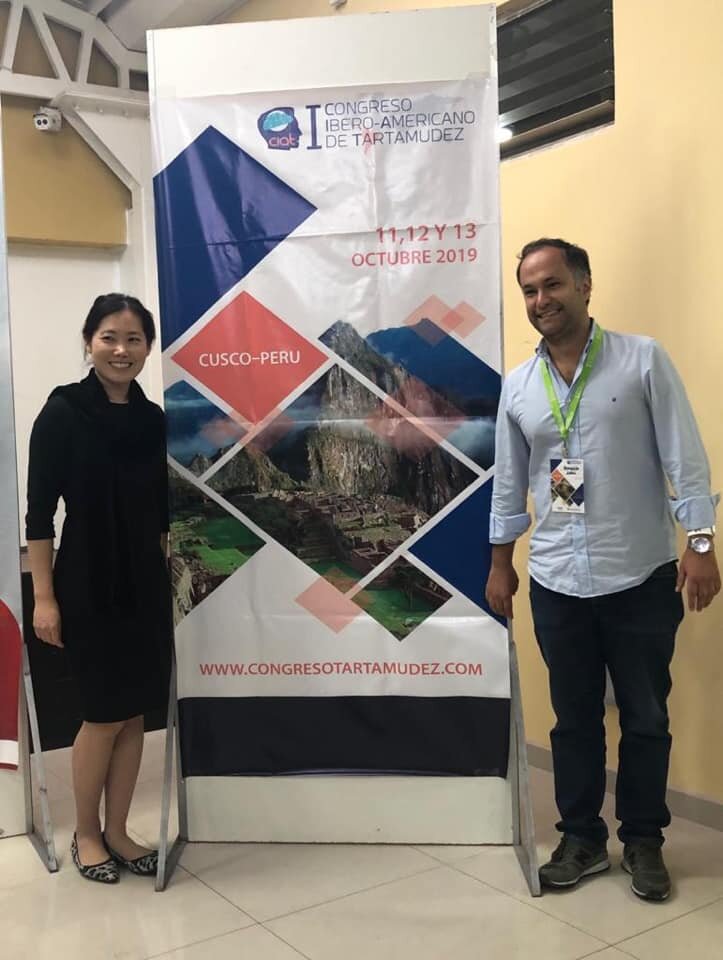 Dr. Chang with Gonçalo Leal, one of the wonderful conference organizers of the First Stuttering Ibero-American Congress held in Cusco, Peru (Oct 10-12, 2019).