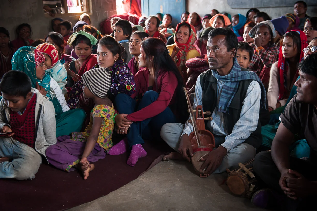 During our meeting, we were blessed to watch a performance of singing and dancing by a community youth club. This gentleman played the sarangi during the performance.