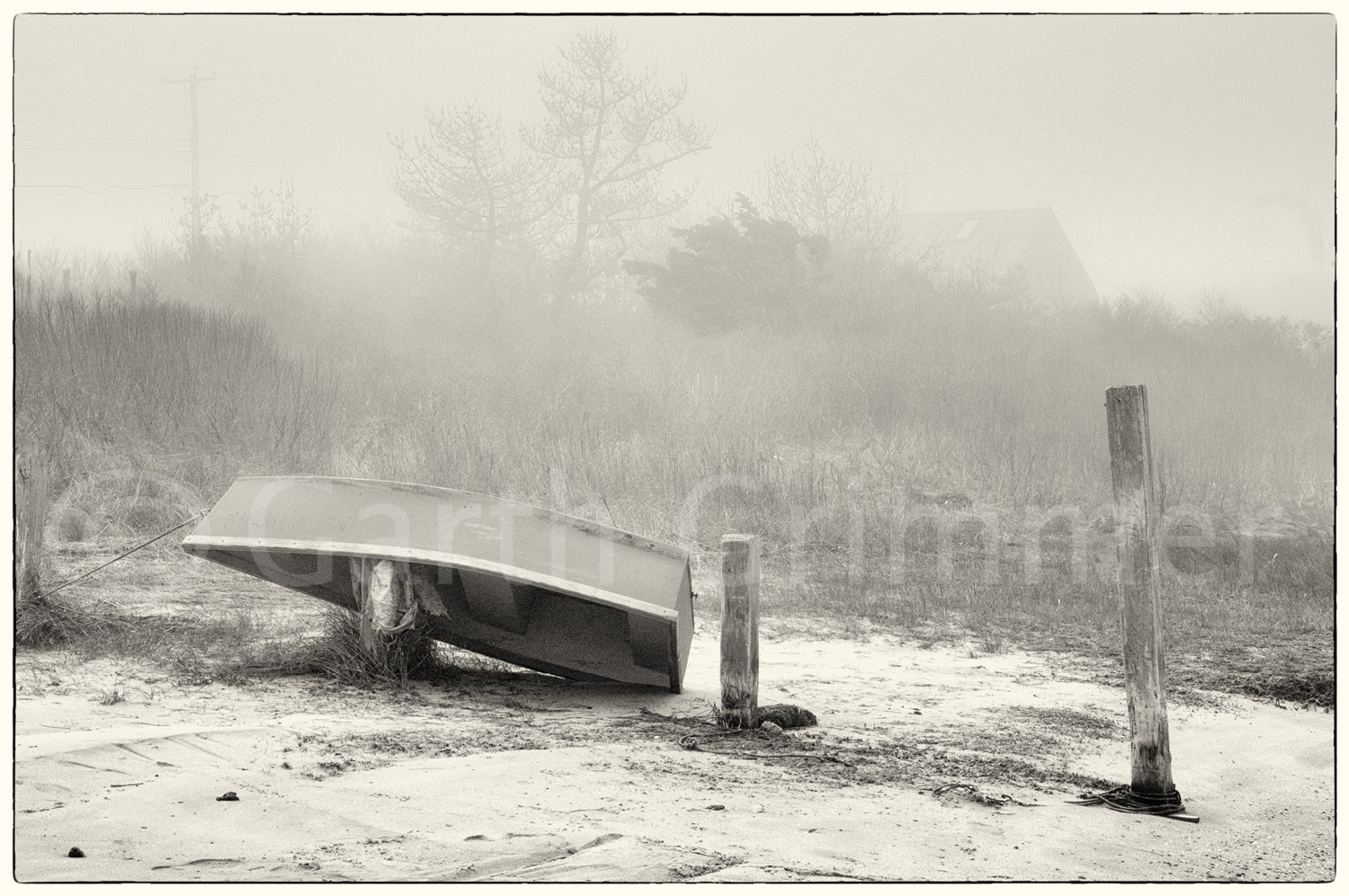 Overturned boat