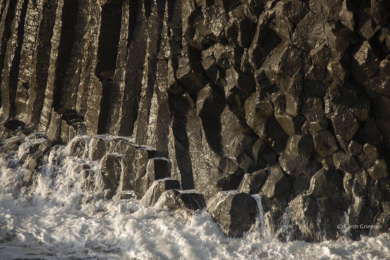 Basalt columns and cubes