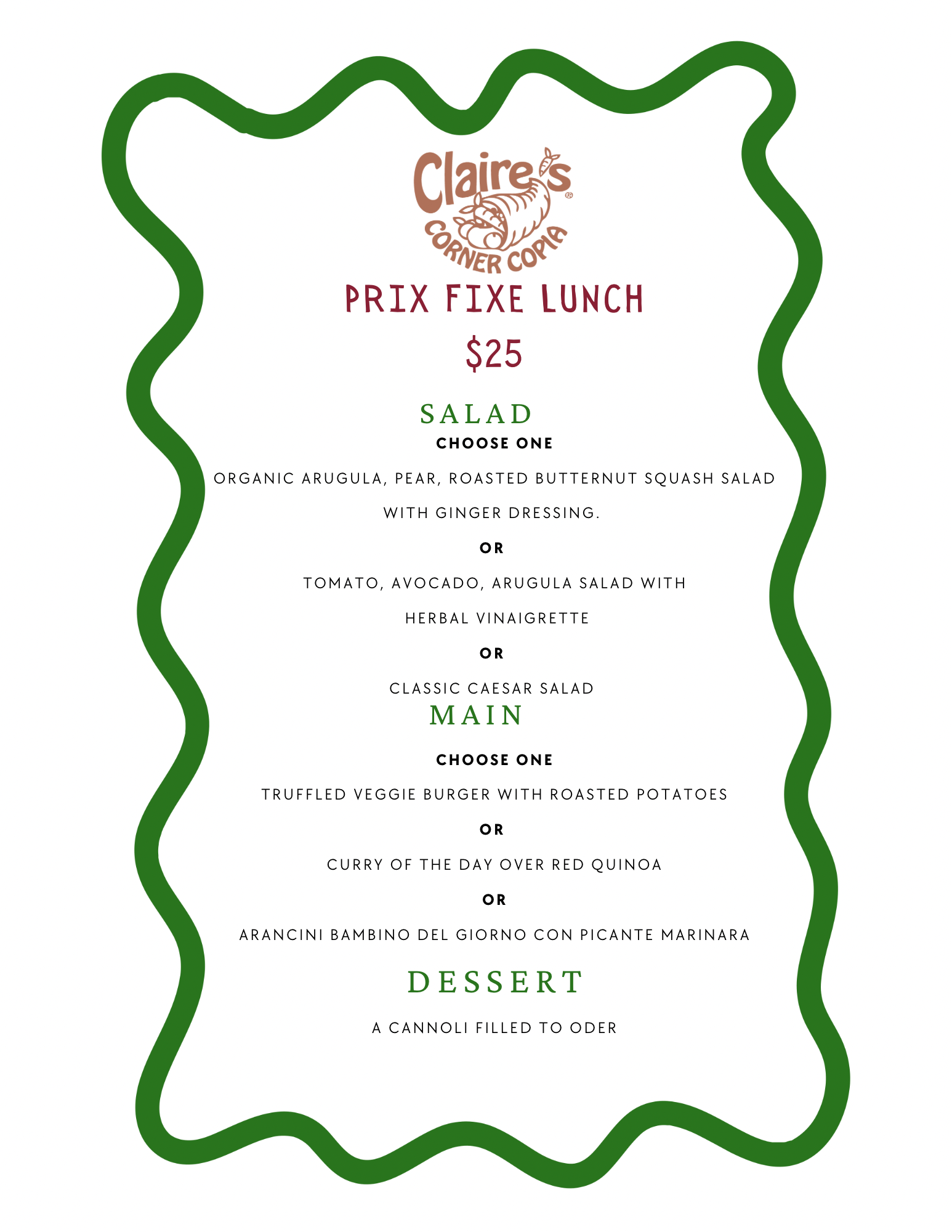 Green Pink Trendy Scalloped Wavy Dinner Party Menu.png