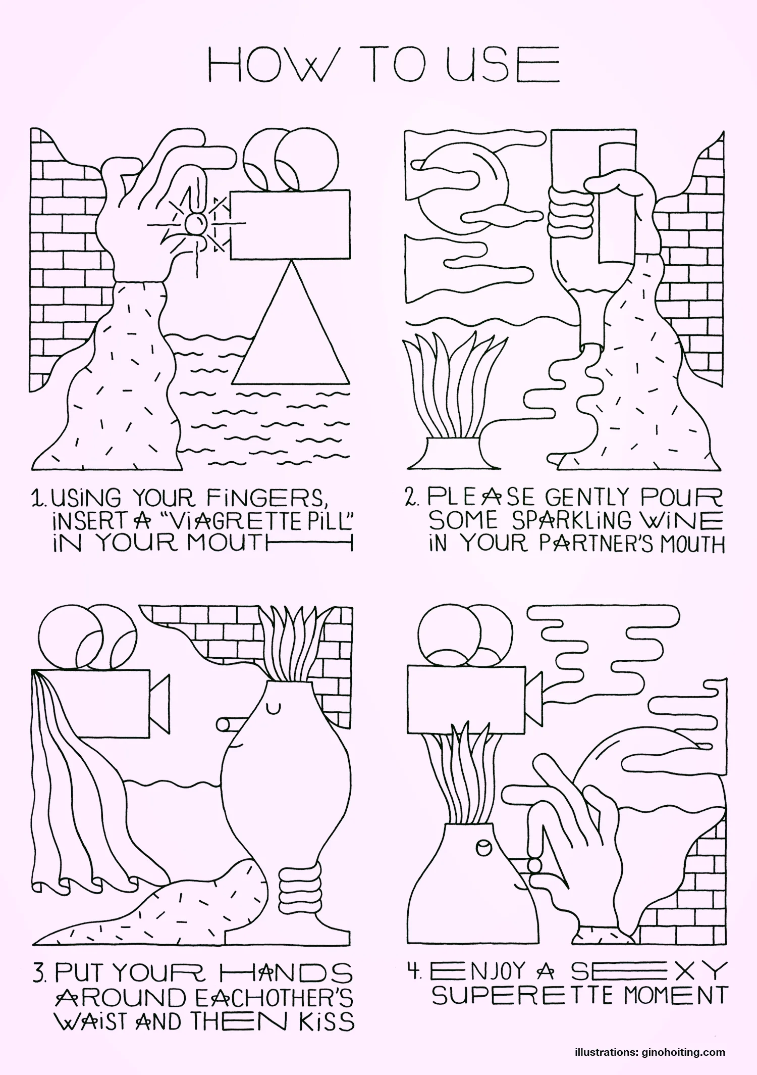 Valentines card for superette Paris