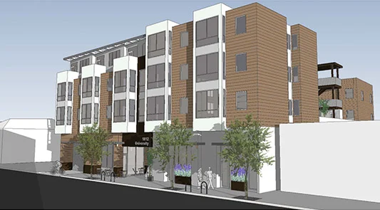 The Overture , Central Berkeley 44 Transit-Oriented Dwelling Units 4,907 SF Retail/Restaurant 36,554 GSF Client: NDG RE | Completed: 2016