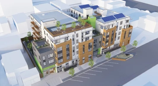 The Roost , Central Berkeley 82 Transit-Oriented Dwelling Units 2,000 SF Retail/Restaurant 70,450 GSF Client: NX Ventures