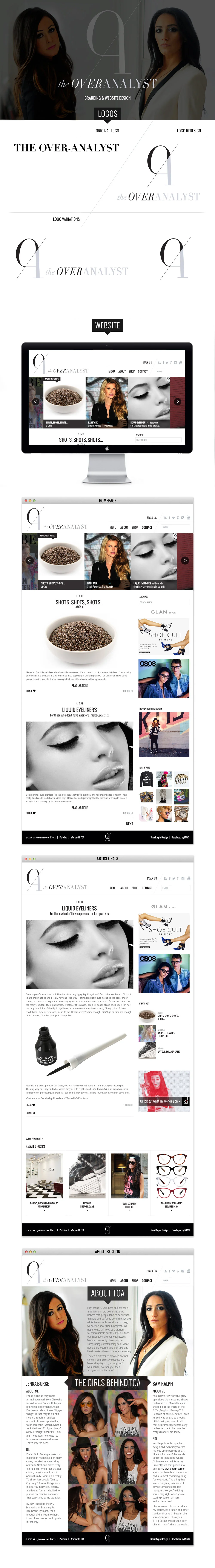 The Overanalyst – Branding and Website