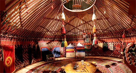 Yurt inside Photo by Bob Snell 