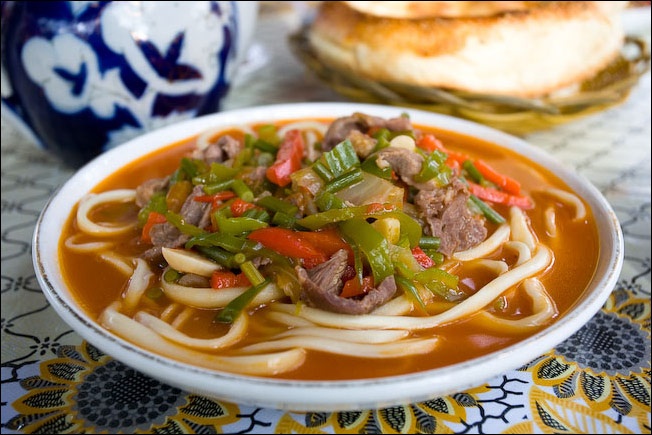 Noodle dish called lagman