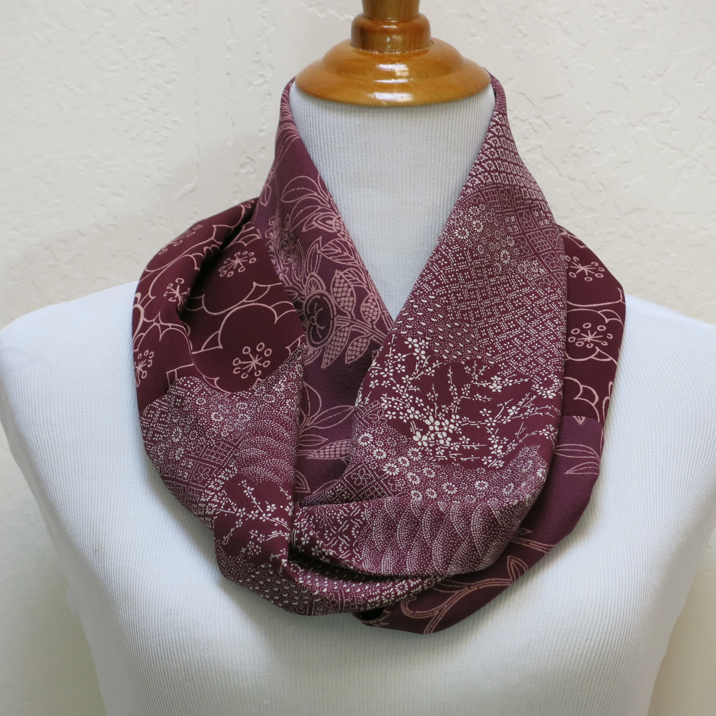 Sugar Plum Silk Infinity Scarf