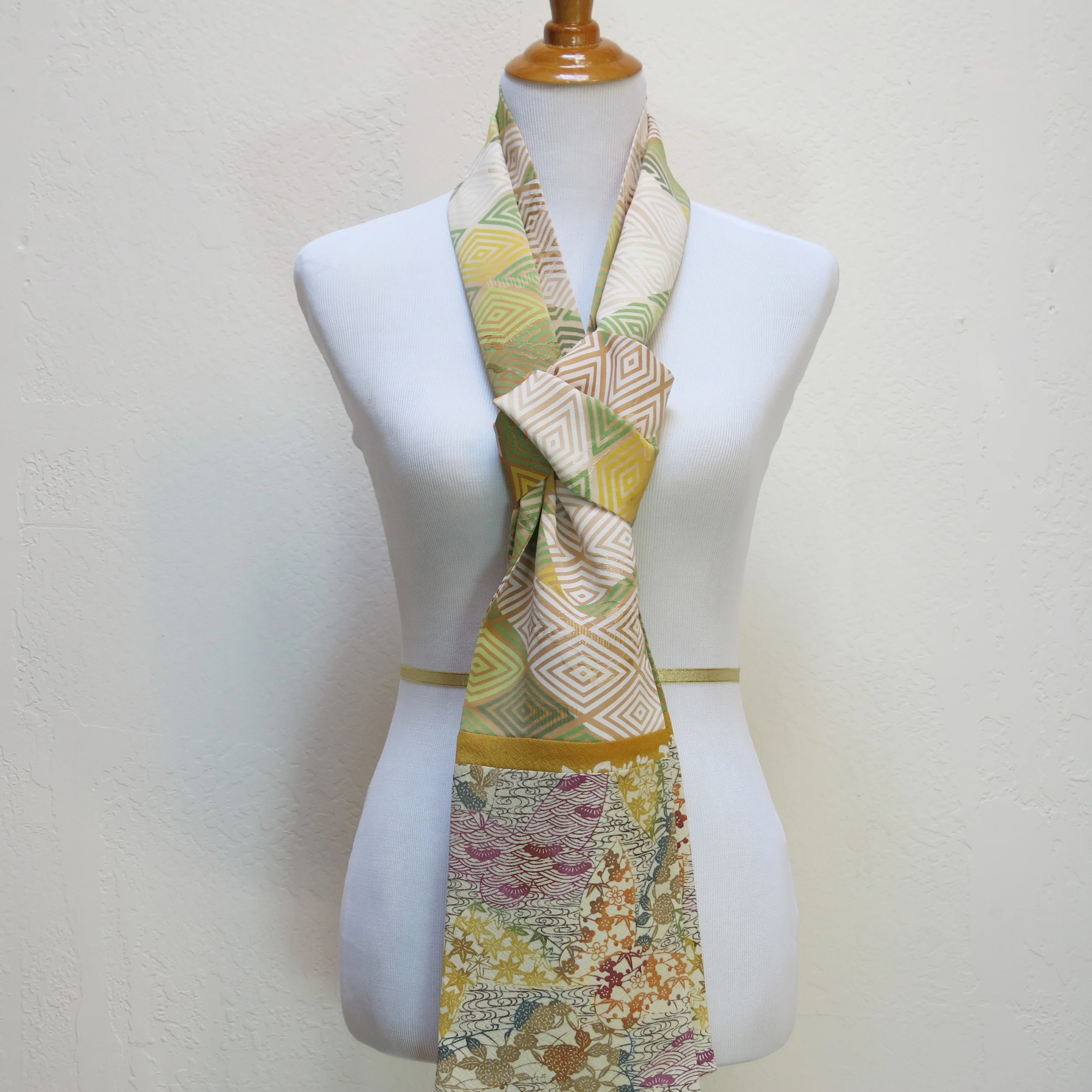 Rhombus Straight Silk Scarf
