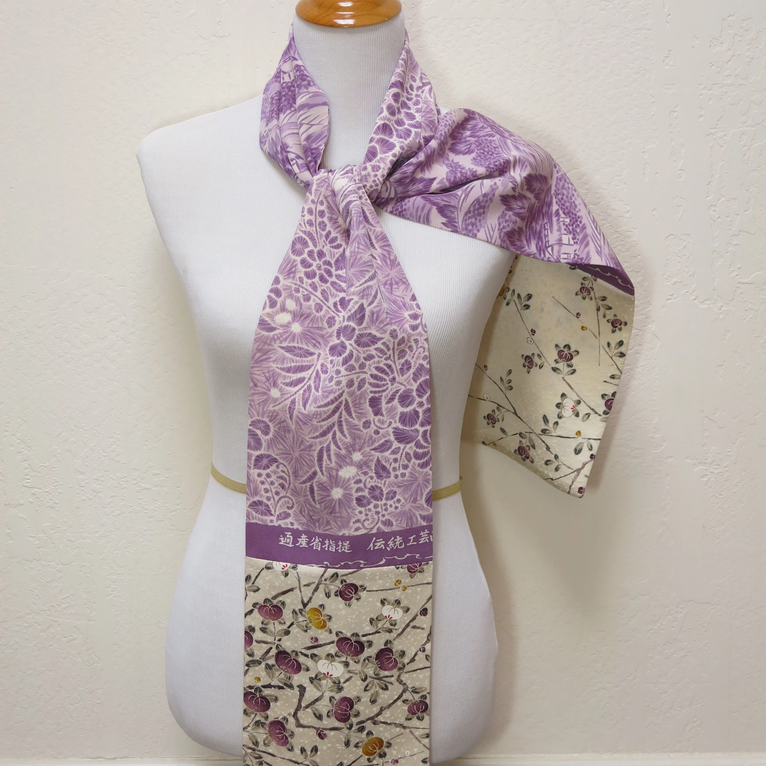 Purple Mix Straight Silk Scarf