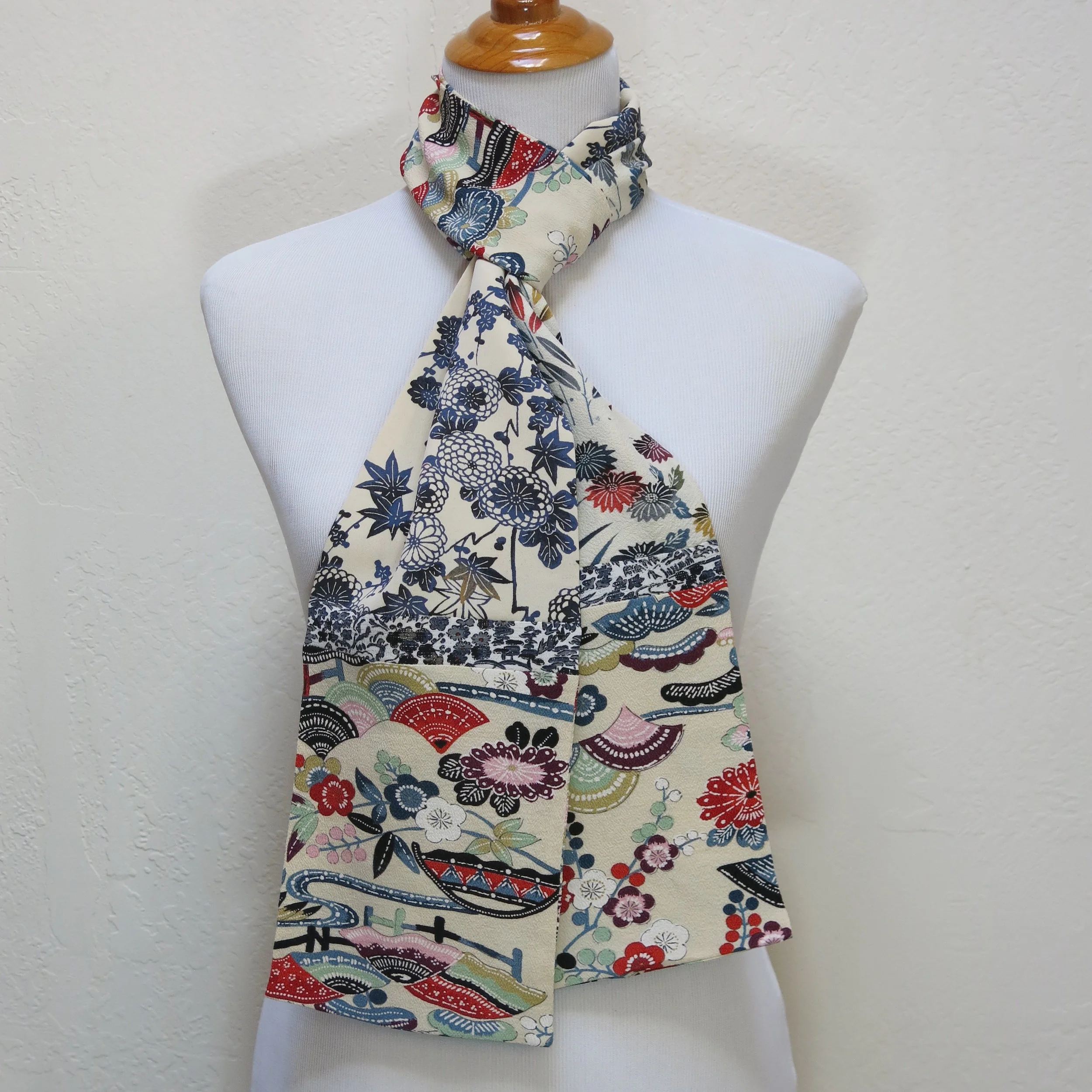 Multi-Mix Straight Silk Scarf